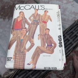 6946 MCCALLS 1980 BUTTON JACKET, SKIRT, PANTS PATTERN 8 or 6 choice  UNCUT 